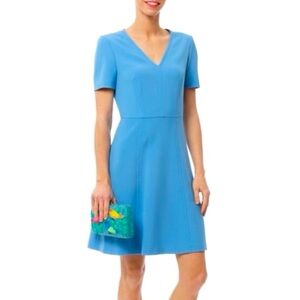 Tara Jarmon Blue Fit & Flare Dress Size 42